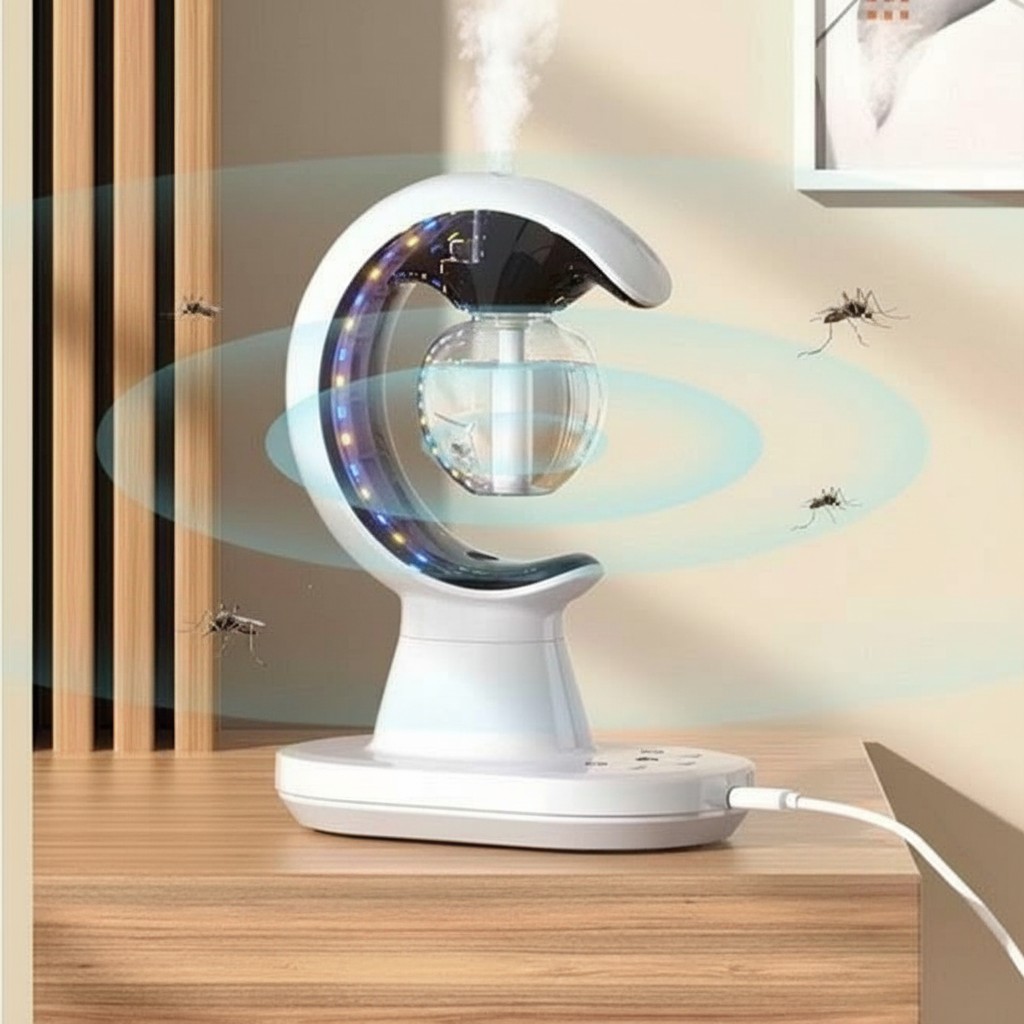 طارد بعوض كهربائي مع مبخر ماء وضوء UV وجهاز قتل البعوض بدون مواد كيميائية