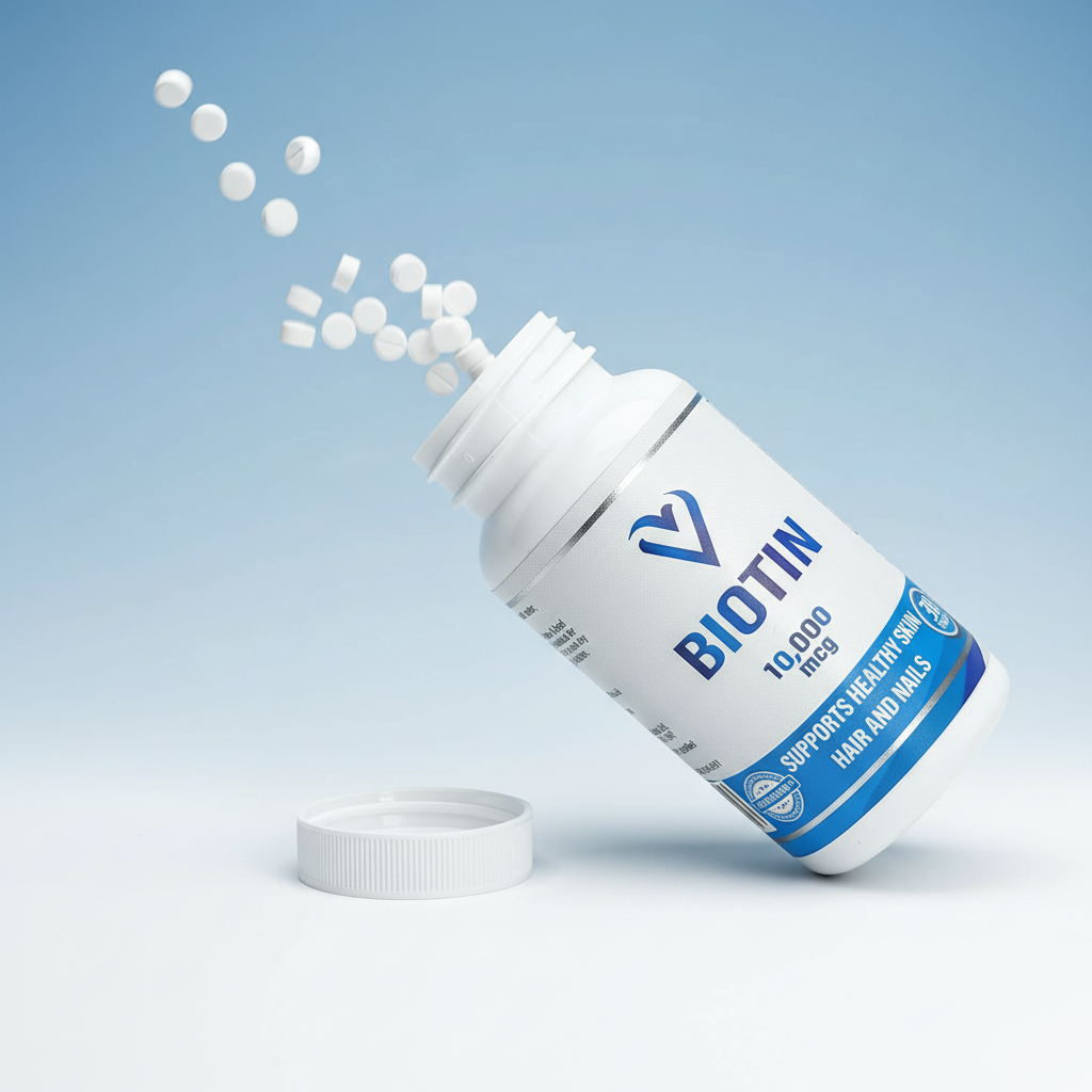 مكمل البيوتين لنمو الشعر — 10,000 mcg