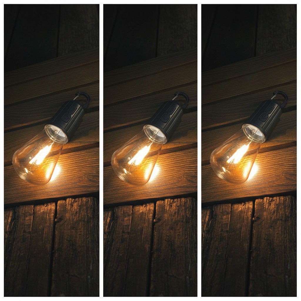 مصباح LED دافئ مع خطاف تعليق