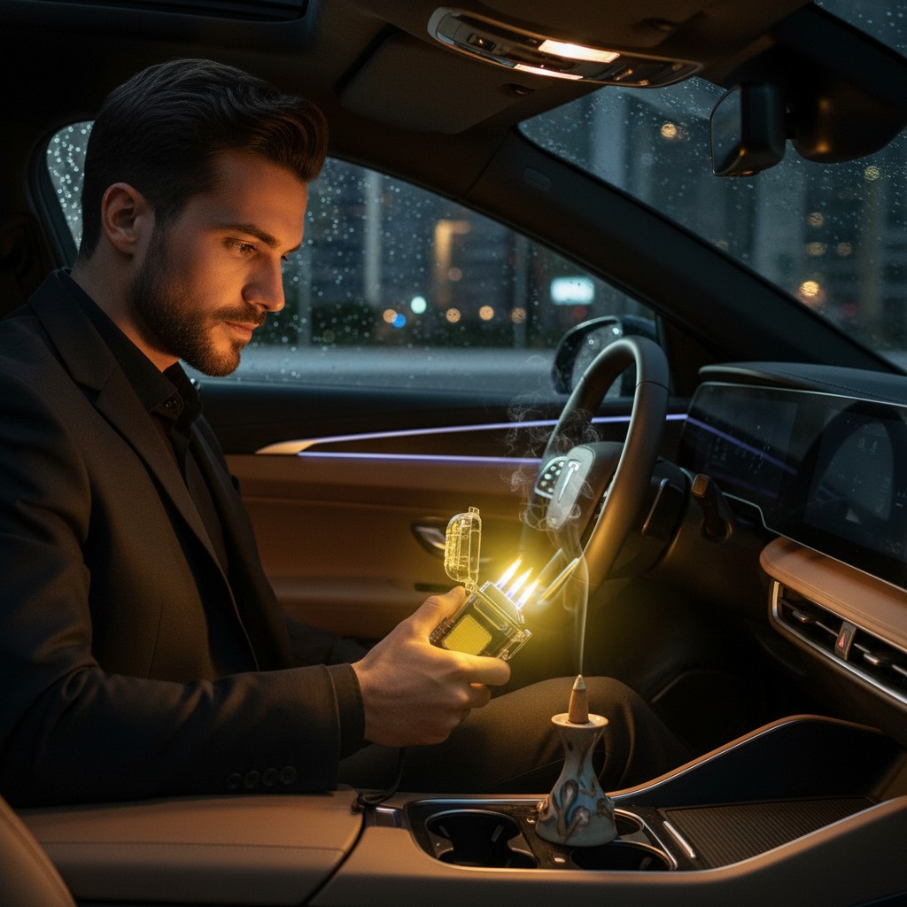 ولاعة مع مصباح COB داخل السيارة