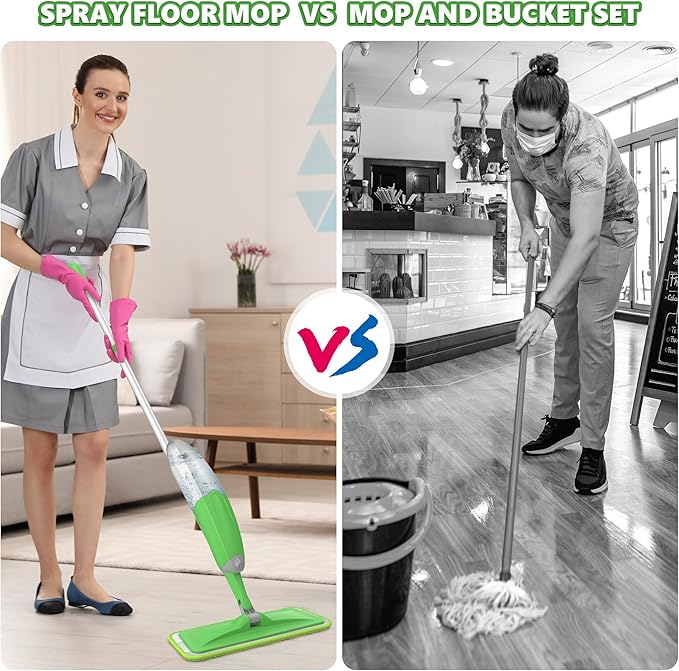 ممسحة رش vs دلاء التقليدية
