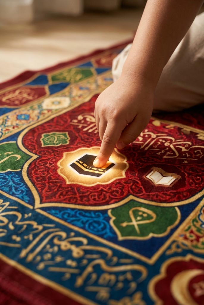 سجادة صلاة أطفال — أزرار لمس تفاعلية