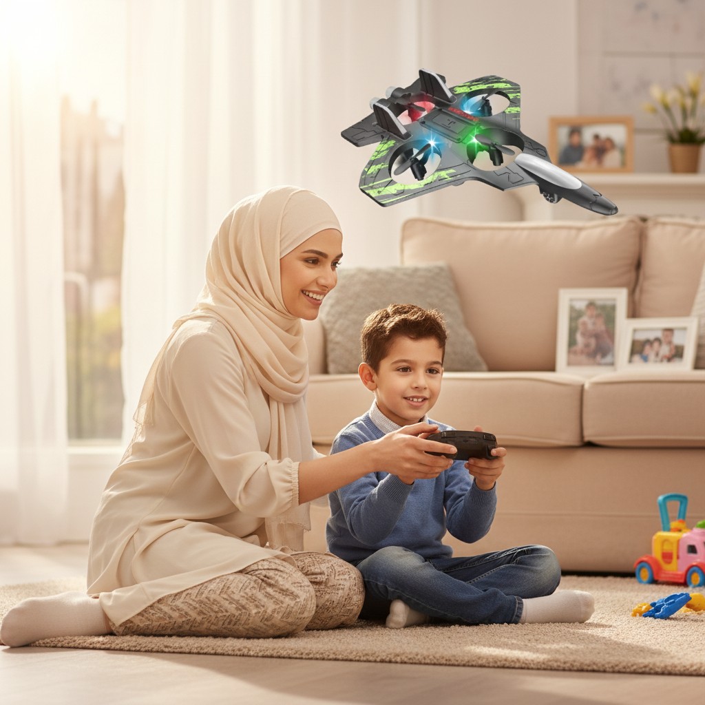 لعبة طائرة مقاتلة LED — مناسبة للهدايا والعائلة
